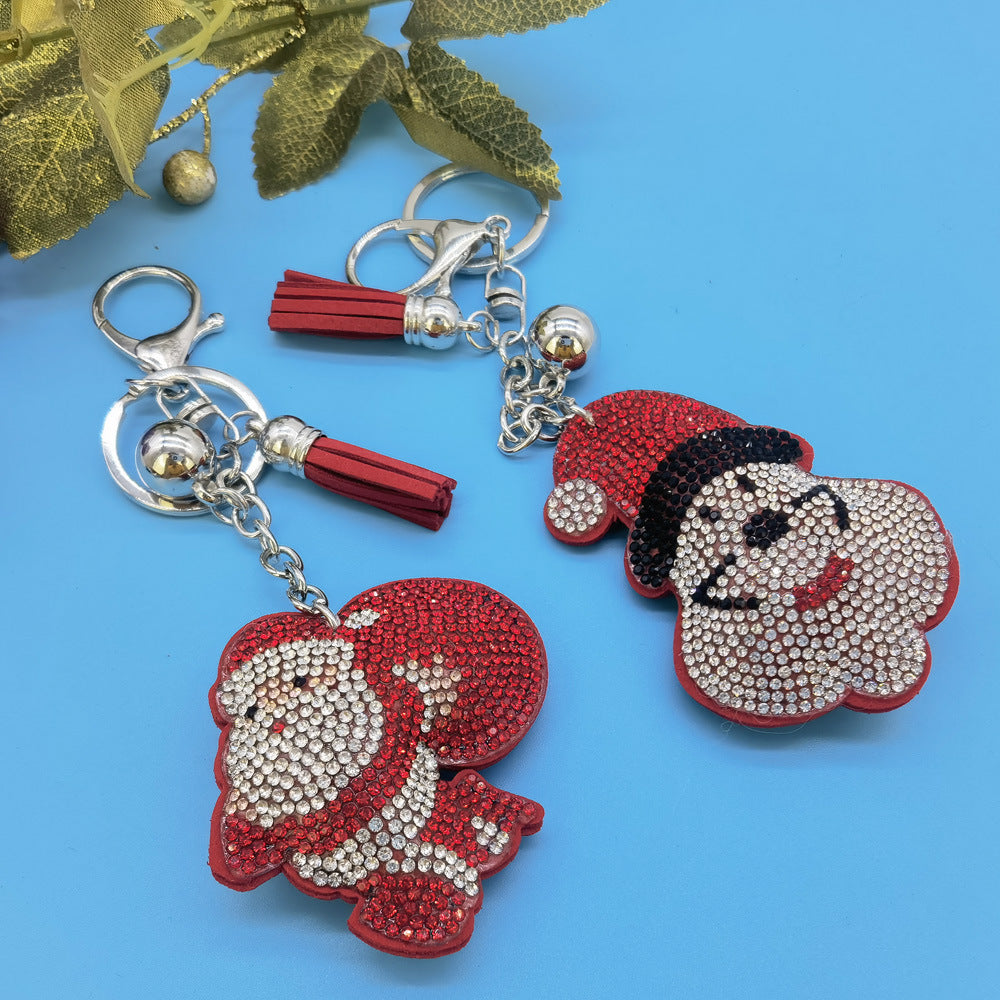 Wholesale Christmas Gloves with Diamond Zinc Alloy Keychain